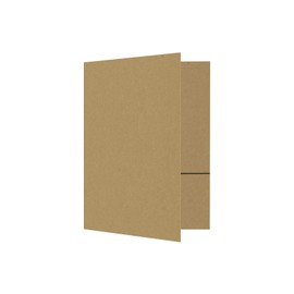 LUXPaper 9" x 12" Presentation Folders | Two Pocket | Grocery Bag Brown | 18pt. Cover | 250 Qty
