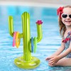EDLMKM Inflatable Cactus Ring Toss Game Set, Hawaiian Party Decorations,