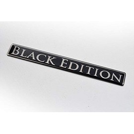 2 unit set (pair) of Black Edition Real Metal Premium Emblem Badges 5"x .75" Custom Car Trunk or Motorcycle Motif