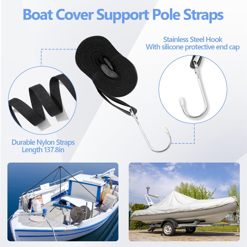Boat Cover Support Pole with 24" Wide Tripod Base, 33"-63"