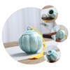 GRIRIW Pumpkin Spice Tea Canister Ceramic Tea Tin Mini Storage