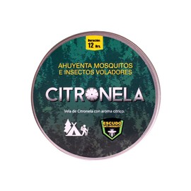 Pisumma V00424 Vela de Citronela para Campismo, Efectiva contra Insectos, Repelente Natural para Jardinería, Uso Doméstico y al Aire Libre, color metal, 3 unidades