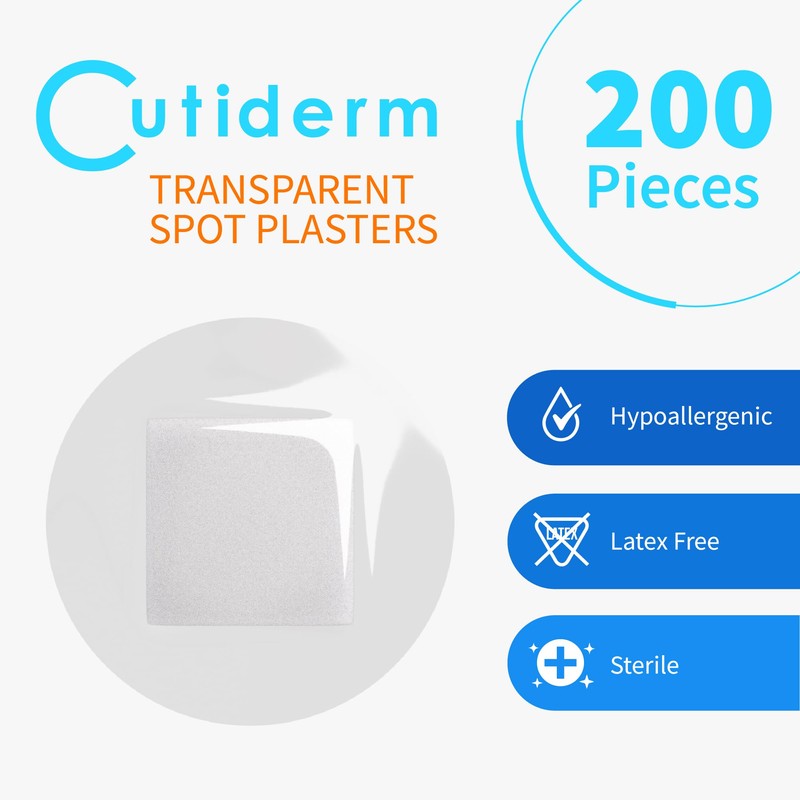 Cutiderm Transparent Small Round Spot Plasters 22 x 22mm 200