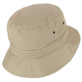 Trendy Apparel Shop Oversize XXL - XXXL Short Brim Outdoor Bucket Hat, Khaki, X-Large