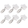 6Pcs Tablecloth Weights Marble Stainless Steel Small Size Waterproof Rustproof