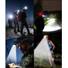 Spriak High Lumens LED Headlamp& 100H Using Time, USB Rechargeable