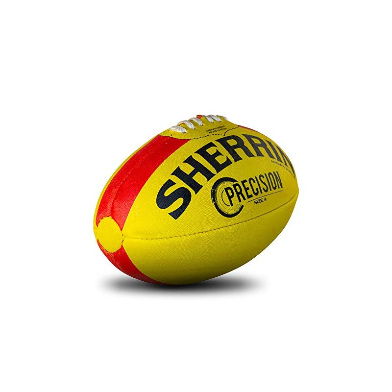 Sherrin Precision Synthetic Football, Yellow, Size 4