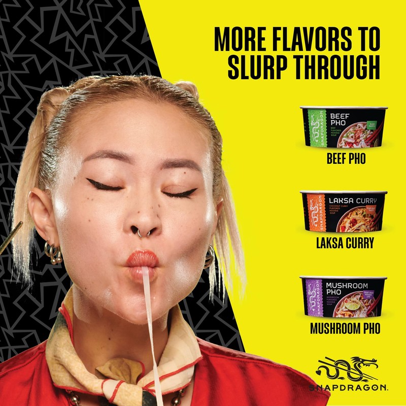 Snapdragon Chicken Pho Instant Noodle Packets 4-Pack | Rich Chicken