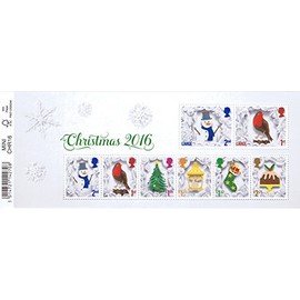 2016 Christmas Miniature Sheet No. 121 with Barcode - Royal Mail Stamps by Royal Mail