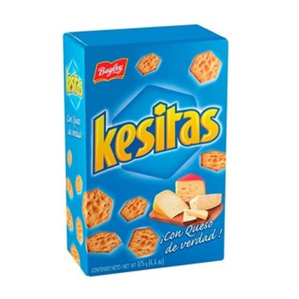 Bagley Kesitas Cheese Snack Crackers Hex Shape, 125 g / 4.41 oz (pack of 3)