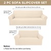 Peryiter 2 Pcs Loveseat Covers Slipcover Set for Couch Furniture