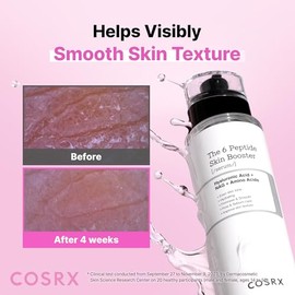 COSRX 6X Peptide Collagen Skin Booster Toner Serum para piel opaca e irregular, prepara la piel con péptidos de cobre, GHK-Cu, esencia facial que mejora la renovación de la piel, cuidado de la piel coreano, 5.07 onzas
