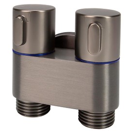 1-In-2-Out Triangle Dual Control Valve for Toilet G1/2 Spray Kitchen Bathroom Sink Double Control Angle Washing Machine Faucet Hand Sprayer Kit for Feminine Wash, Pet, Cloth, Handheld Bidet Cleaning