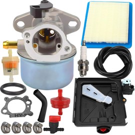 BenTsD Compatible with 799868 Carburetor for Briggs & Stratton 497586 498254 790821 498255 799868 498170 497410 + 491588s Air Filter+Spark Plug