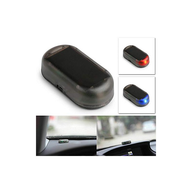 Riloer Solar Power Simulated Warning Light, Car Alarm LED Light