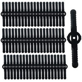 INCAUCA 60 Pieces String Trimmer Head Blades Replace Cutter Blades, Weed Wacker Replacement Blades, Machine Trimming Blades, Universal for Garden Lawn Mower Grass Cordless Trimmer, Black