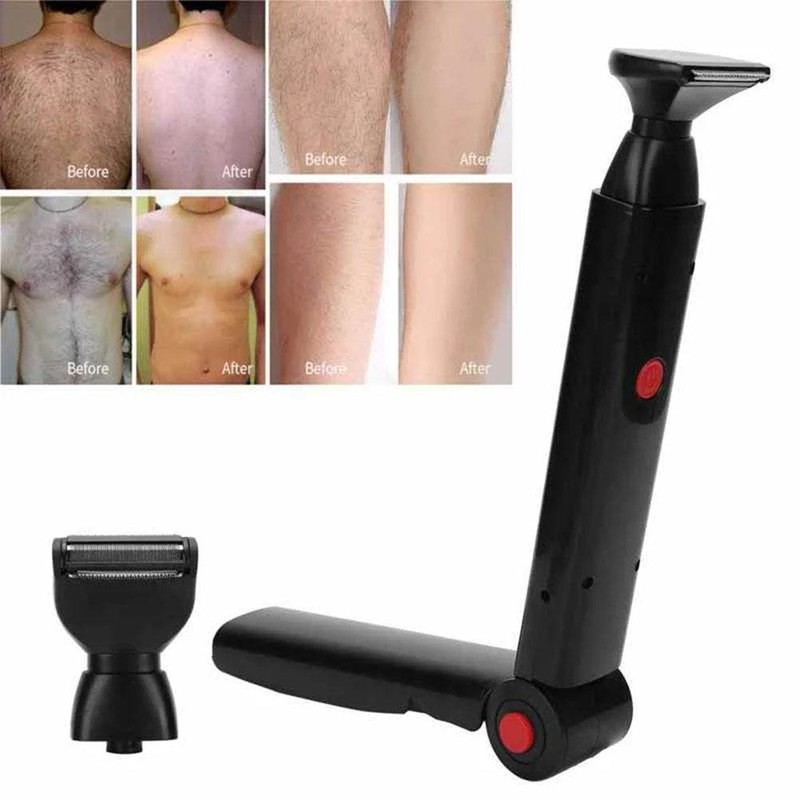 Electric Back Hair Shaver Trimmer USB Rechargeable Body Hair Removal