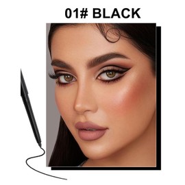 Erinde 2PCS Waterproof Gel Eyeliner Pencil, Glide on Smooth Eyeliner for Mature Women, Long-Wearing Matte Gel Cream Texture, Creamy Retractable Eye Liner, Built-in Sharpener, Transfer-Proof, Black