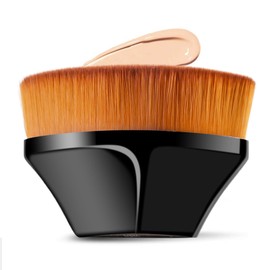 Flawless Foundation Makeup Brush,Kabuki Magic Face Brush Flat Top High-Density Multifunctional for Flawless Powder, Blending Liquid or Cream Cosmetics with Portable Case