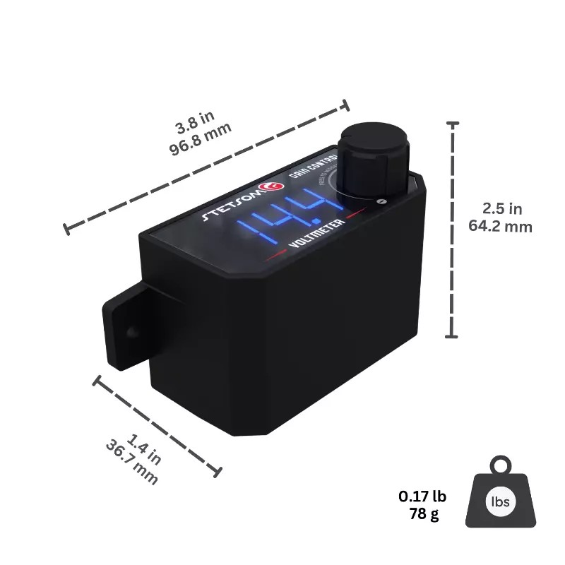 Stetsom 4in1 Universal Bass Knob with Voltmeter/High to RCA input