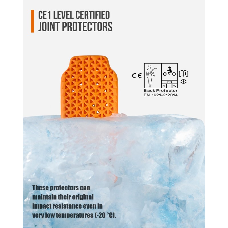 BORLENI CE Level 1 Back Armor Protection Pad Motorcycle Back