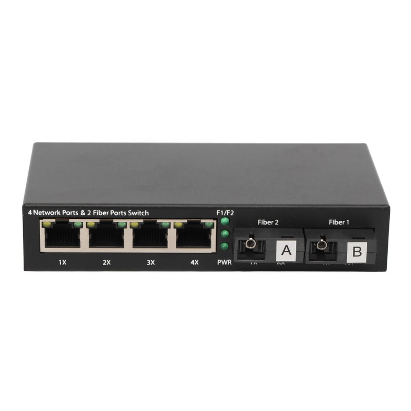 Fiber Media Converter 6 Ports 10 100 1000Mbps RX1550nm 20km