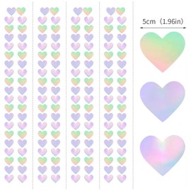 52 Ft Colorful Glitter Paper Love heart Garland, 4 Pieces Party Decoration, Hanging Iridescent Love heart Garland,Double-Sided Metallic Paper Banner Streamer,for Anniversary,Wedding Decoration