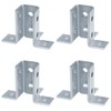 heneng 4 Pack Wing Shaped Fittings for 1-5/8" Strut Channel,7/32"