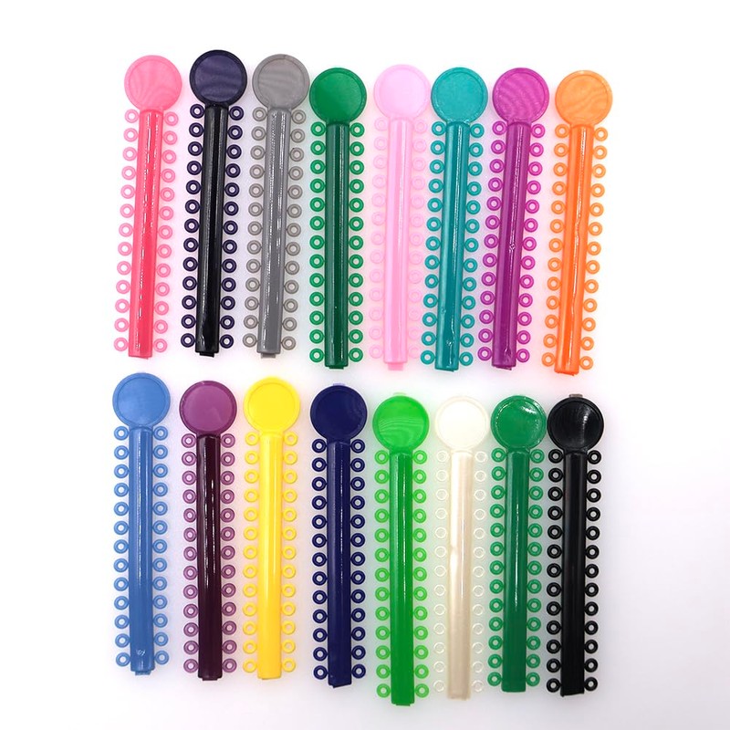 RUCYAI 1040Pcs Dental Orthodontic Braces Ligature Ties Elastic Rubber Bands