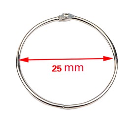 Binder Rings, 30Pcs 25mm Loose Leaf Ring Binders,Rings Index Card Rings Small Book Rings for Flash Cards, Office School,Home,Papers, Keychains and Shower Curtain (30)