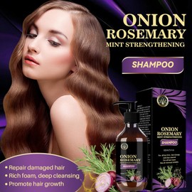 Onion Shampoo for Hair Growth with Rosemary for Stronger, Thicker, Healthier Hair, Onion Biotin Rosemary Shampoo for Hair Loss and Thinning Hair, Soft and Shine - Promotes Hair Growth (3 Pcs)
