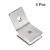 uxcell Stainless Steel 135 Degree Glass Clamp, 4pcs for 8-12mm