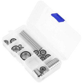 BRCatWPark Steel Bearing Kit & Bearing Screw Kit Upgrades Part for 1/10 Big Rock 3s BLX/Granite 3s BLX/Senton 3s BLX/Typhon 3s BLX,RC Bearing Kit Rubber Seals Hops Up,Black