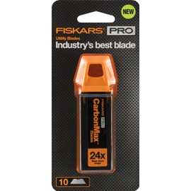 Fiskars 771020-1001 Pro Utility Knife Replacement Blades, 10 Pack, Silver 10 Count