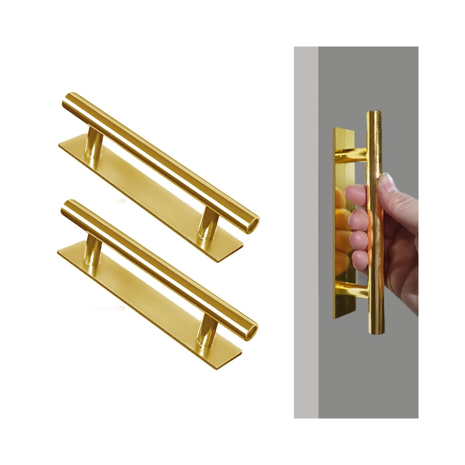 kwa heri Self-Stick Push Pull Helper Hidden Cabinet Handle ABS Plastic ...