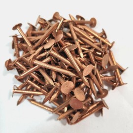 Domestic 1 1/4" SMOOTH Plain Shank Solid Copper Roofing Nails 10 gauge (100 pcs)