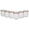 Mini Tulip Jelly Jar with Glass Lids 6 Rings and