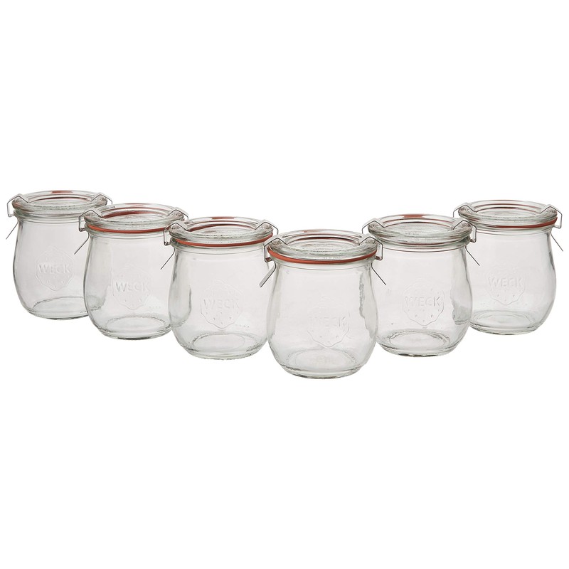 Mini Tulip Jelly Jar with Glass Lids 6 Rings and