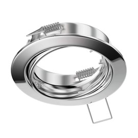ledscom.de 6 pcs. recessed Ceiling Frame Fere, Round, swivelling, Glossy Chrome