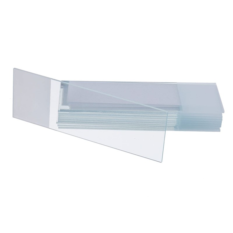 BOJACK 100 Pcs Pre-Cleaned Microscope Slides with Ground Edge and