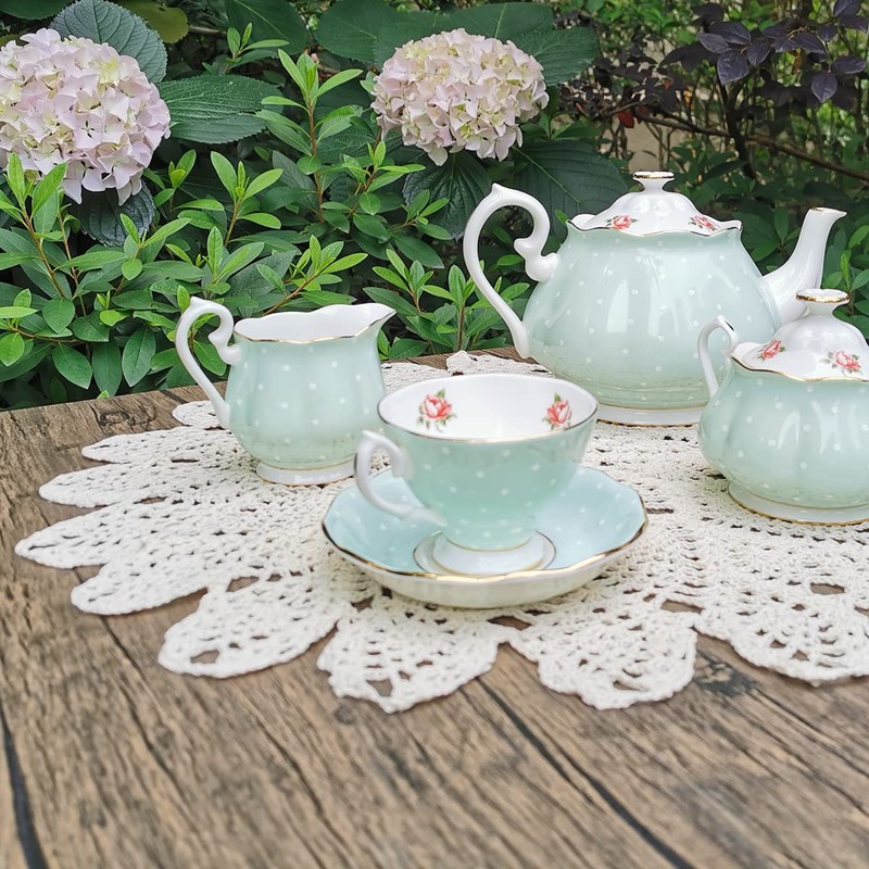 Phantomon 20 Inch Lace Doilies Placemats Handmade Crochet Round Coasters