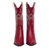 Hamesk Women Cowboy Boots Mid Calf Cowgirl Boot Western Embroidered