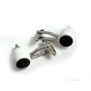 Cufflinks Aeroplane Turbines White Silver with Silver Box – Men's