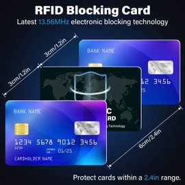 RFID Blocking Card 24 Pack, Advanced Non-Contact NFC Debit Credit Card Passport Protection,Wallet Protector Blocker Guard
