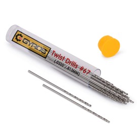 GYROS 25 PCS #67 Micro Drill Bit Set – Small Drill Bits for Jewelry, Plastic, Resin, & Soft Metal – Carbon Steel Wire Gauge Mini Twist Drill Bit Set for Pin Vise Hand Drill & Rotary Tool