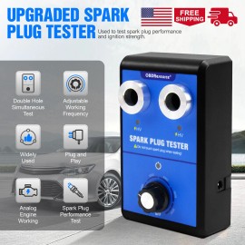 OBDResource ‌Dual Hole Spark Plug Tester – Simultaneous Two Plug Test for 12V Gas Cars