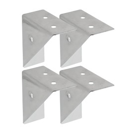 Gedotec Corner Connectors Made of Steel, Pack of 4, NOOK 50 x 50 mm, Solid Steel, Bed Connector for Screwing Connecting Angle, Steel Angle, Quick Connection of Different Materials