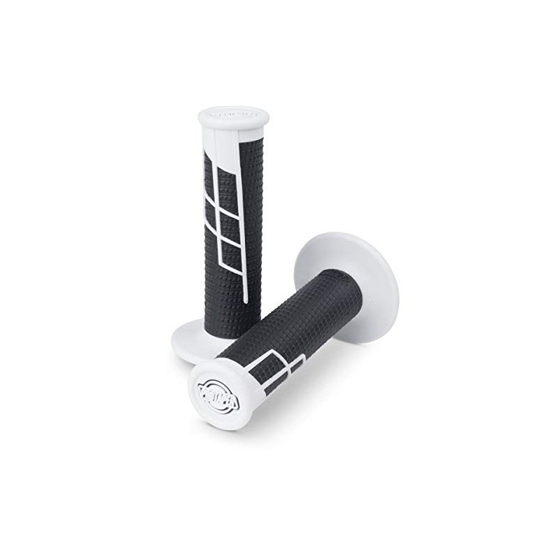 Pro Taper Clamp On Grips - 1/2 Waffle (White/Black)
