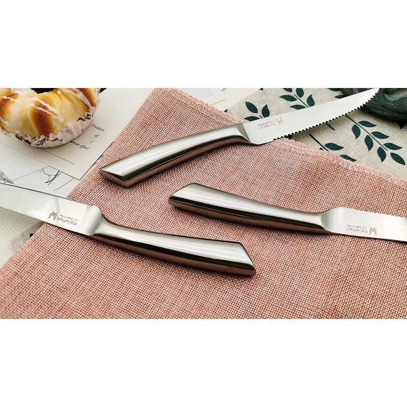WALLOPTON Steak Knives Set of 8 - High Carbon Stainless