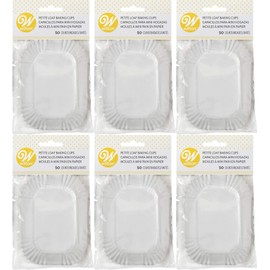 Wilton Baking Cups White Petite Loaf 50 pack (6-Pack)